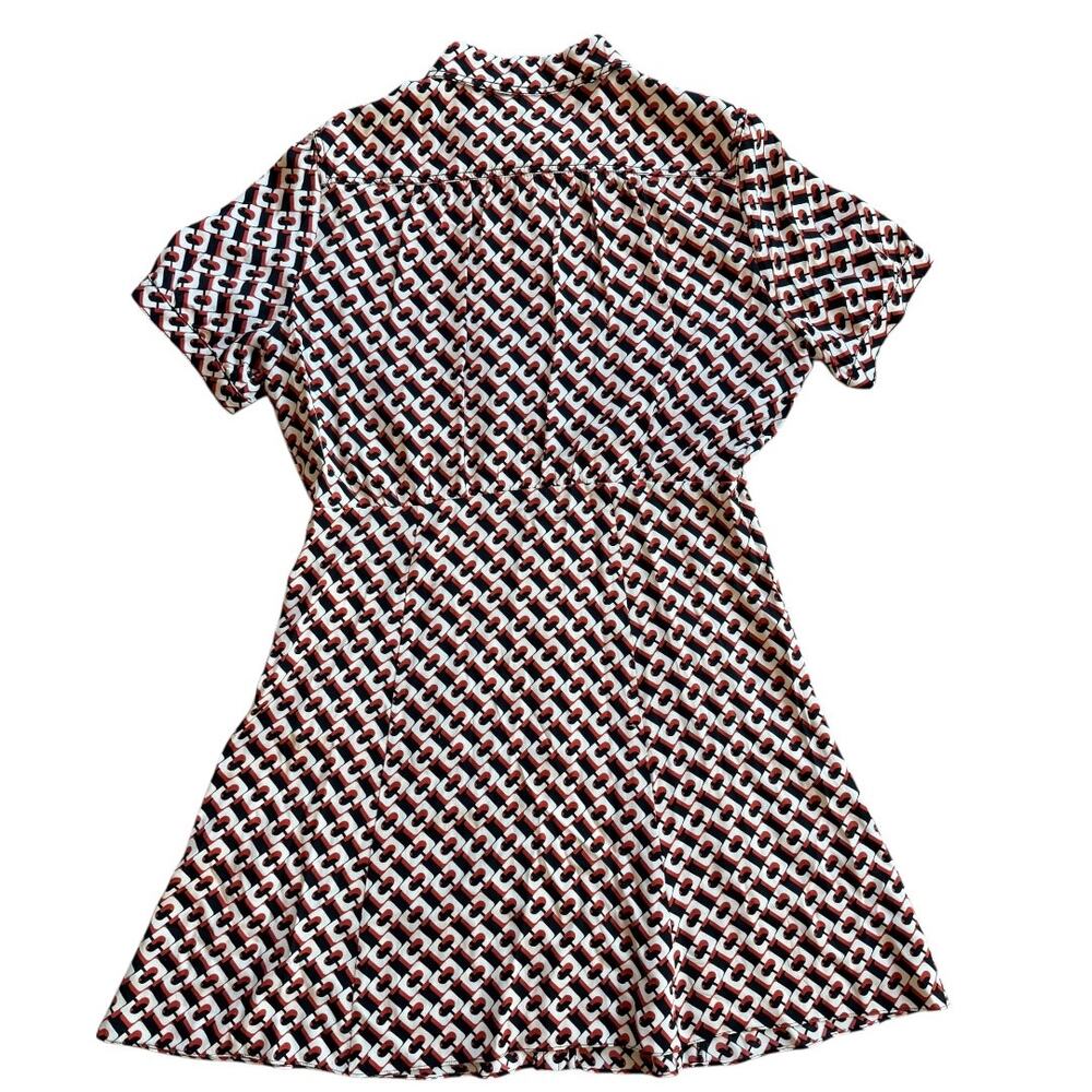 100% Silk Diane Von Furstenberg  Geometric Dress - Excellent Preloved - Picture 4 of 6